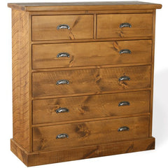 NEW Real Solid Wood  2 OVER 4 CHEST OF DRAWERS rustic Plank Pine Furniture