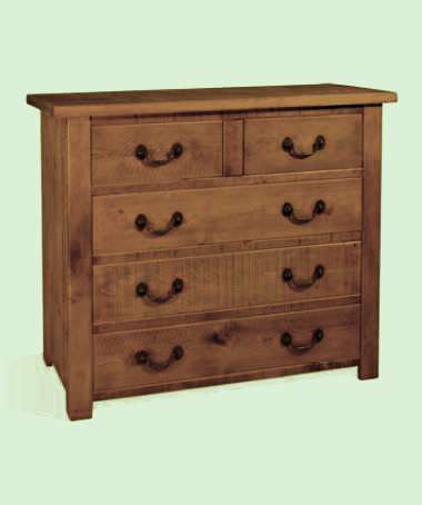 NEW CHUNKY PLANK PINE 2 OVER 3 CHEST OF DRAWS